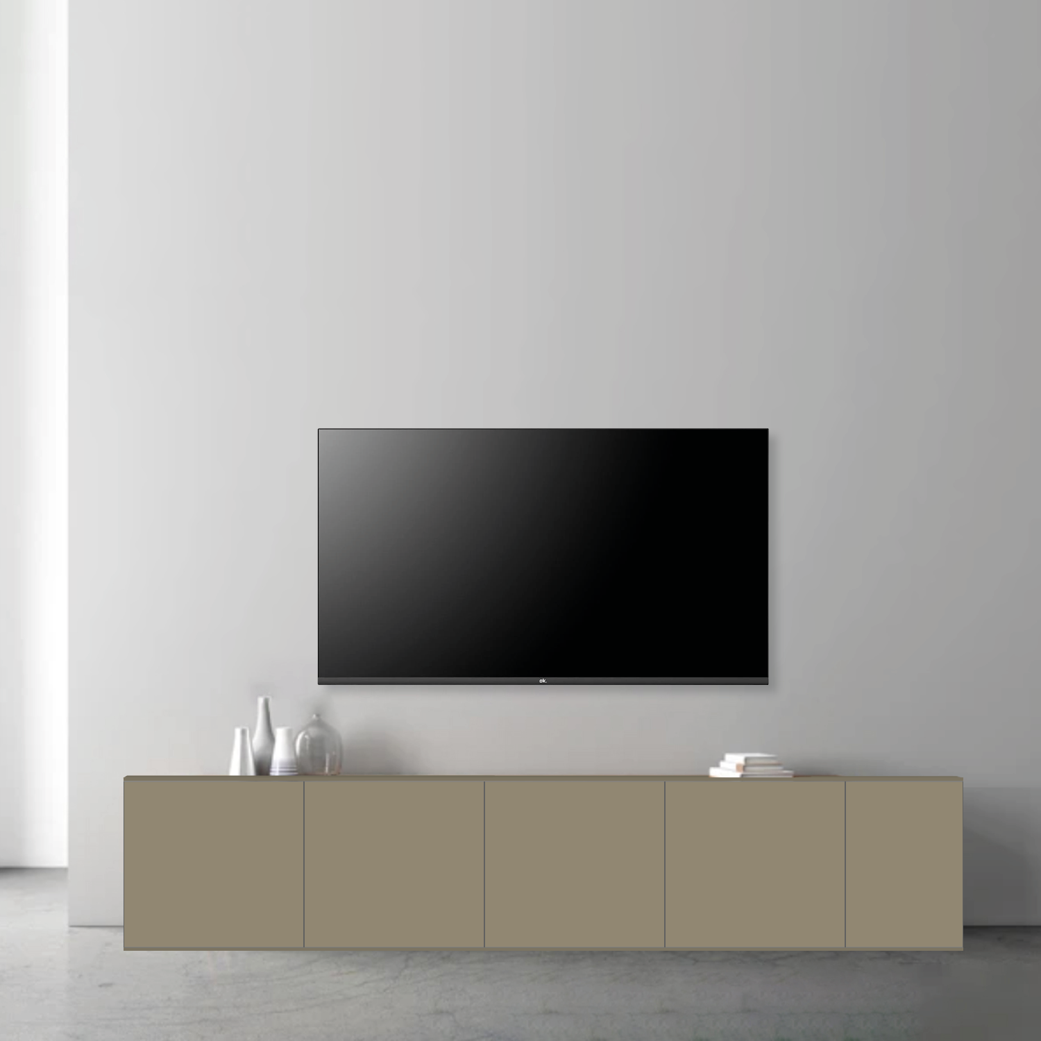 Tv-meubel Neo (230cm breed) - Tvmeubel 231 olijfgrijs - 2F1DP003